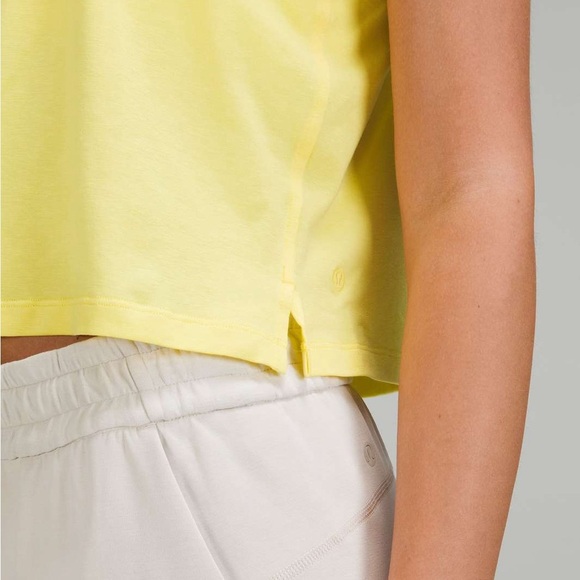 Lululemon Classic-Fit Cotton-Blend Tank Top- size 6 sunlight yellow - Picture 2 of 7